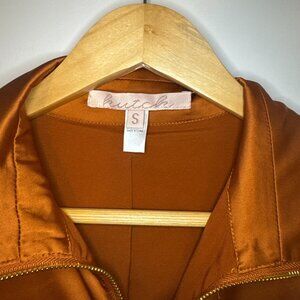 Hutch Rust Satin Utility Zip-Front Jumpsuit | Small